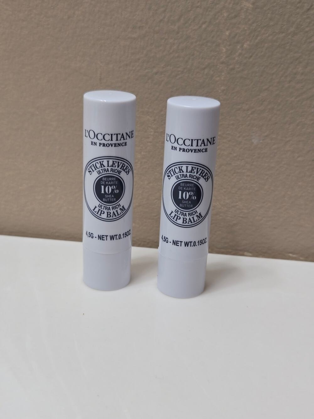L'Occitane Stick Levres Ultra Rich Lip Balm Shea Butter Lip Treatment 2 Pack
